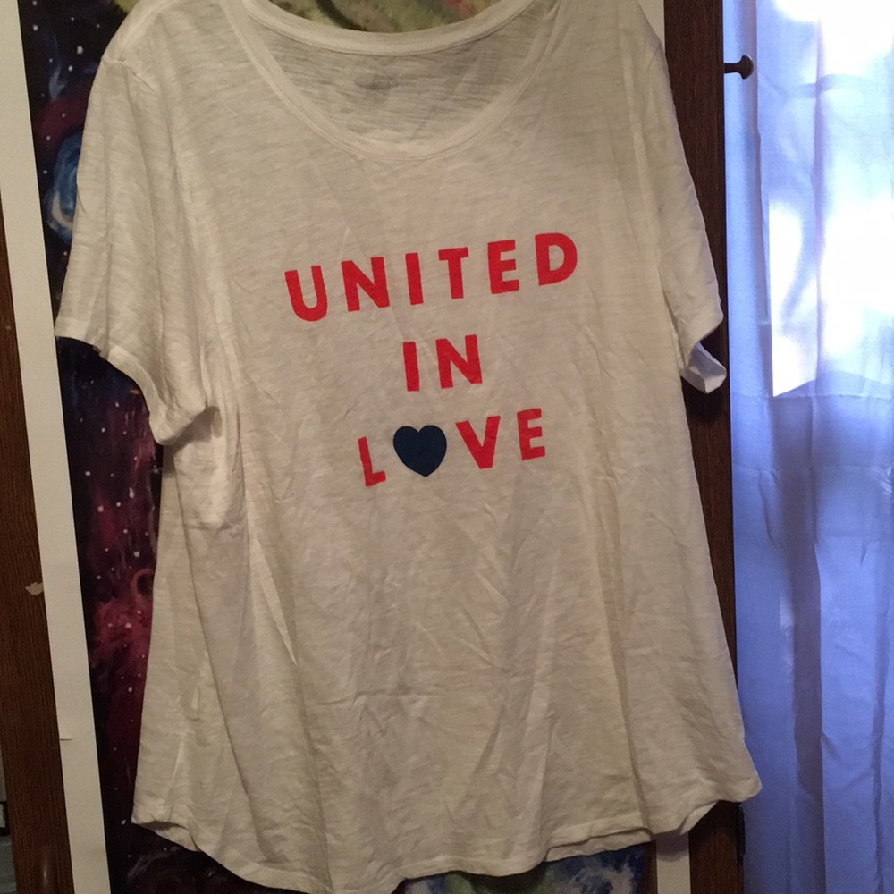 White “United In Love” top